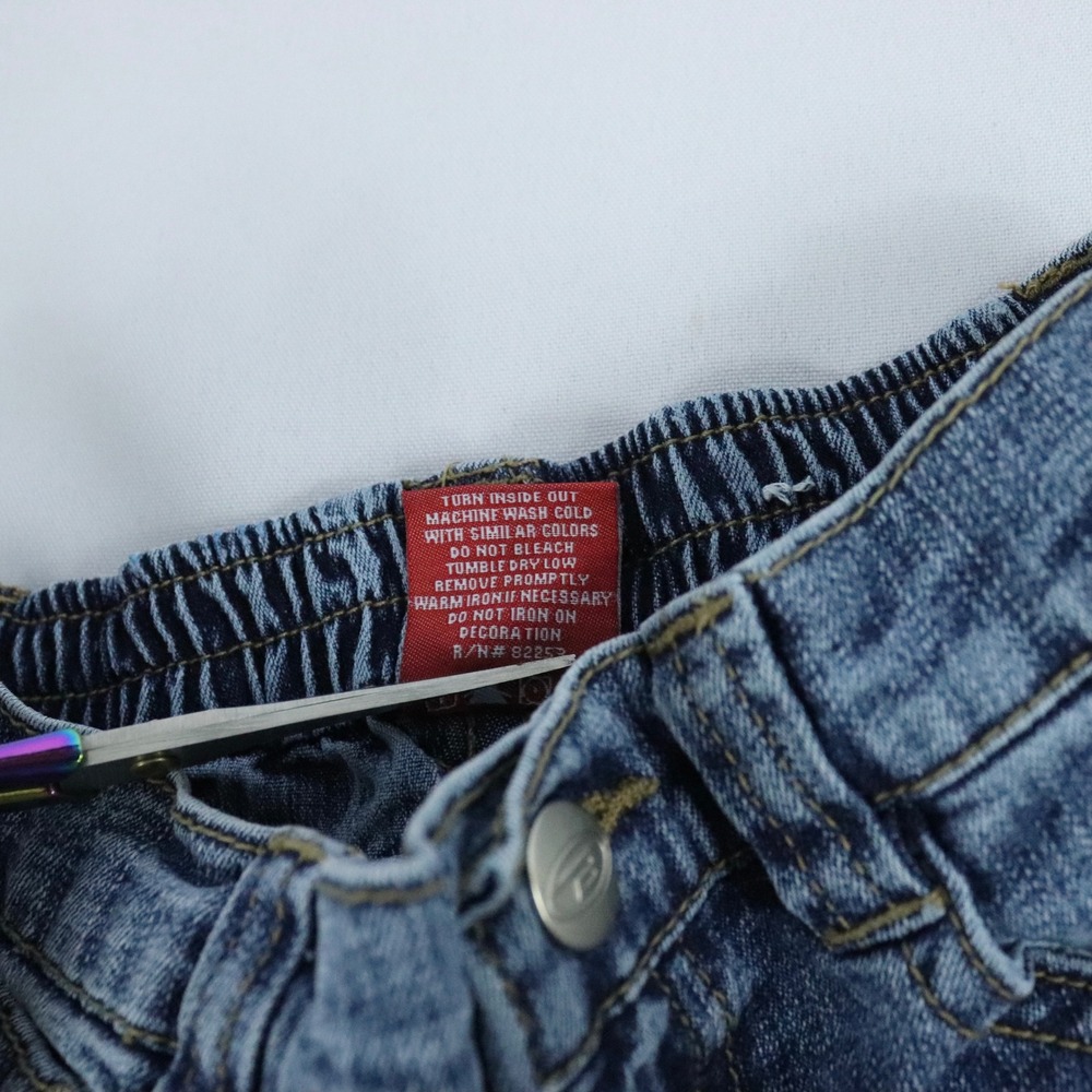 Y2K Bongo Blue Jeans Embroidered Green Butterflies Girls size 5 - Picture 7 of 7